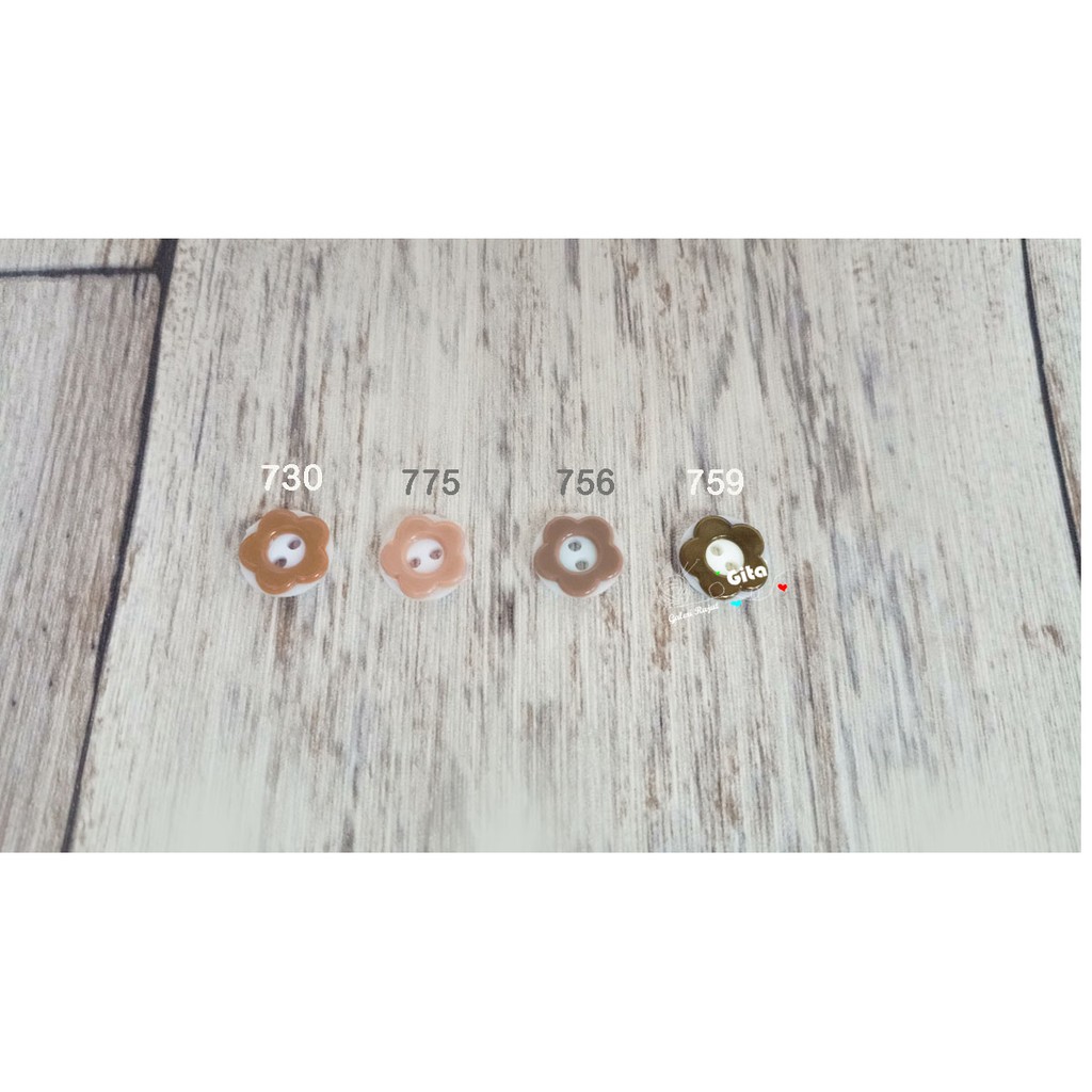 (6pcs) Kancing Jahit, Kancing Sakura, Kancing Hias, Kancing Resin, Kancing