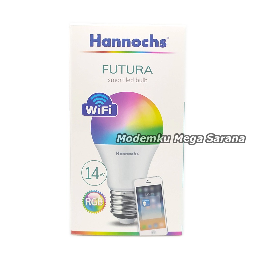 Hannochs Lampu Bohlam Smart LED WiFi Blub Futura 14 Watt RGB