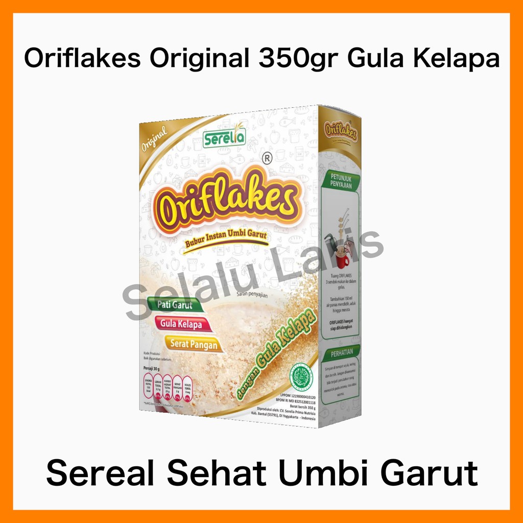 

ORIFLAKES Original Sereal Umbi Garut Asam Lambung Maag Original 350 gram BISA COD