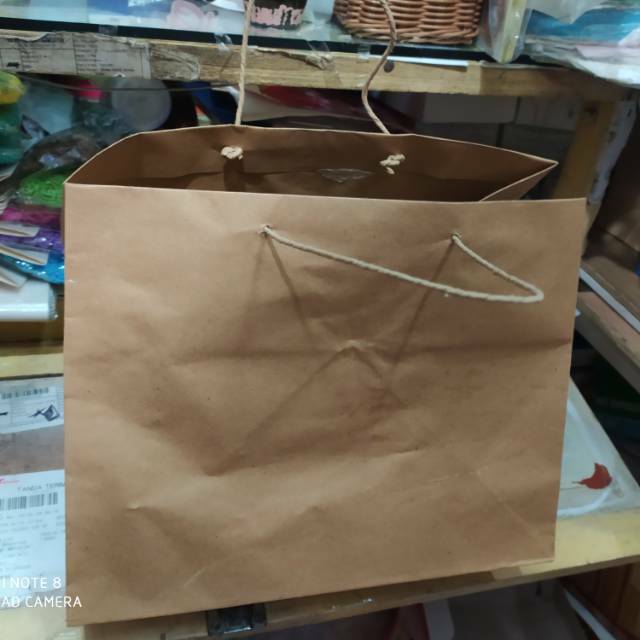 

paper bag polos buat nasi box 30 isi 12pcs/terlaris dan murah