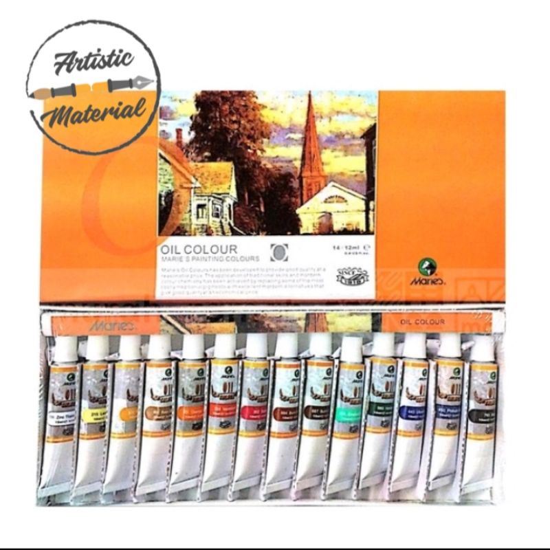 

Maries Oil Color Set E1387B / Cait Minyak 14 Warna