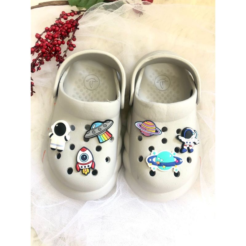 Sandal Baim anak laki laki tali belakang motif jibbitz sepatu sandal anak cowok kekinia morif astronot nyaman