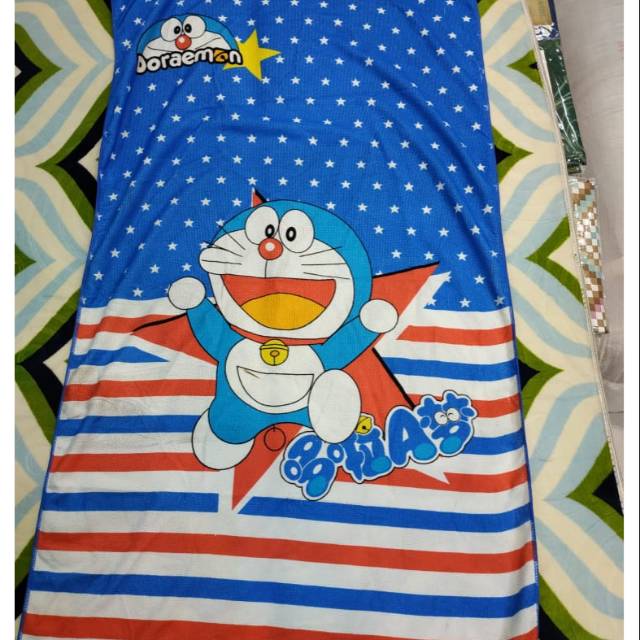 HANDUK ANAK KARAKTER DORAEMON - HANDUK PRINTING - HANDUK MICROFIBER
