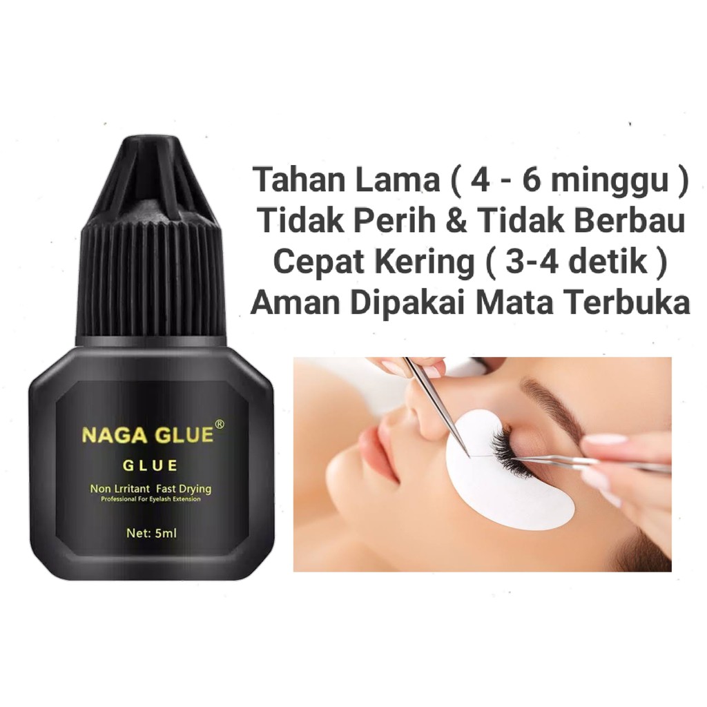 Lem Bulu Mata Tanam Nagaa Glue Eyelash Extention Glue Tahan Lama Tidak Perih