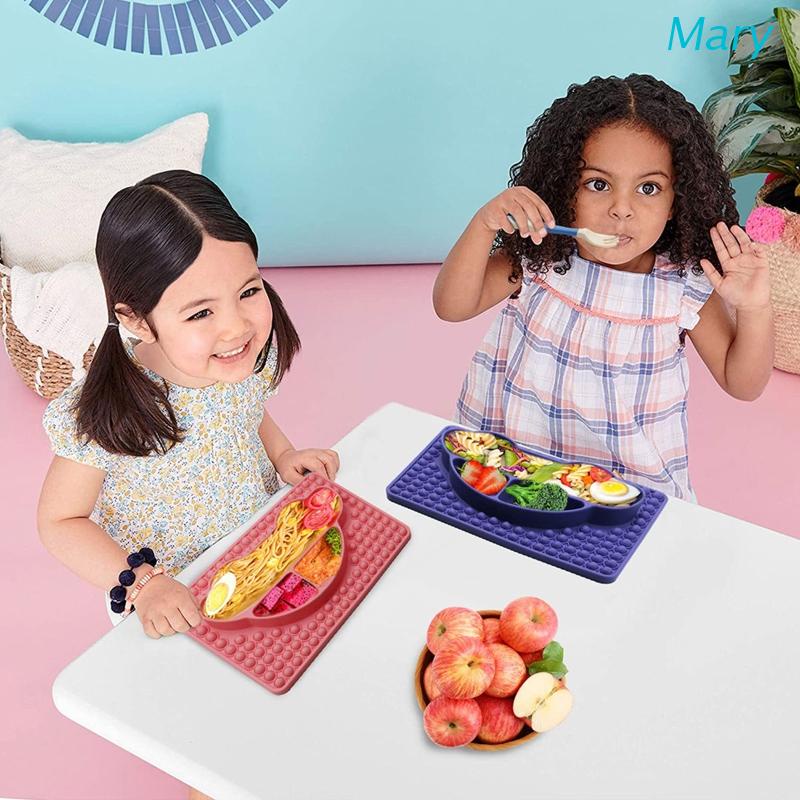 Mary Piring Makan Bayi Bahan Silikon BPA Free Dengan Fidget Popper
