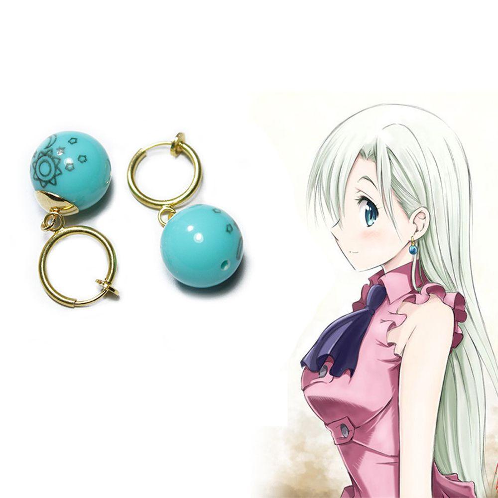 Needway   Anting Anime Bintang Unisex Perhiasan Aksesoris Elizabeth Bulan Singa Anime Cosplay Props