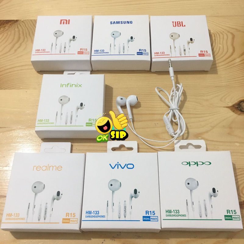 HF/HENDSET OPPO ORIGINAL STEREO SUARA SUPER BASS UNIVERSAL