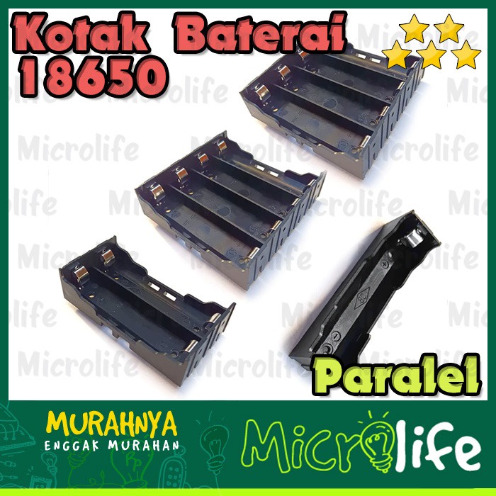 Kotak Baterai 18650 Tempat Batre Holder 1 Slot, 2 Slot, 3 Slot, 4 Slot