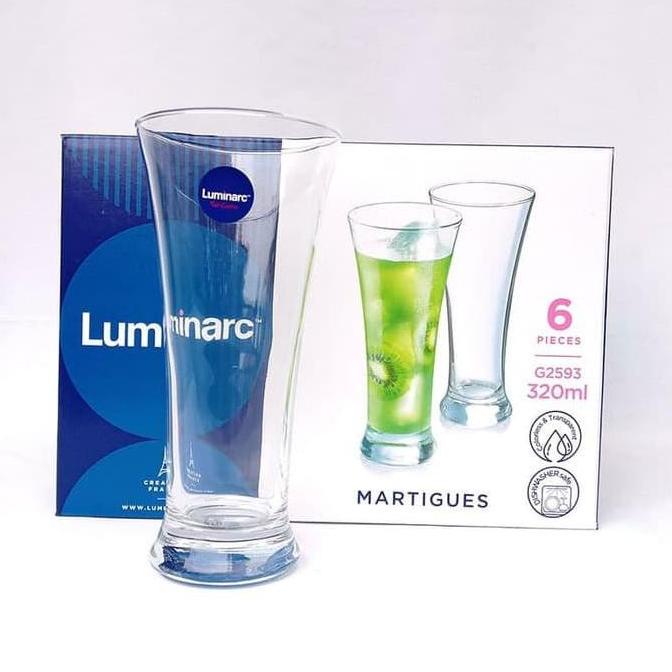 Produk Unggulan] Luminarc Pilsner martiques / martigues Gelas ice tea Juice 11oz 320ml