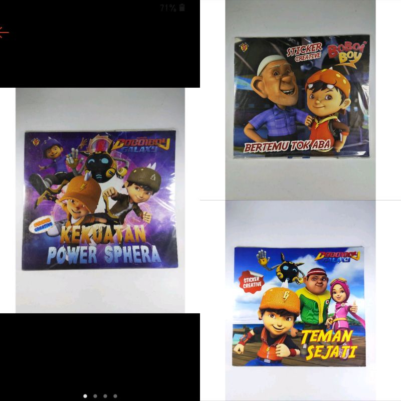 Buku aktivita anak Boboiboy stiker creative Teman Sejati , Kekuatan Power Sphera  . VRa3