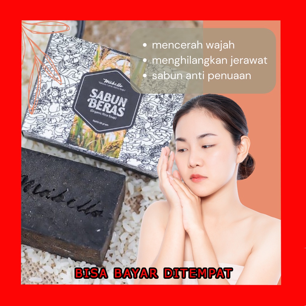 Mabello Bedda Lotong Sabun Beras - sabun wajah viral korea organic beaute - sabun pemutih badan - sa