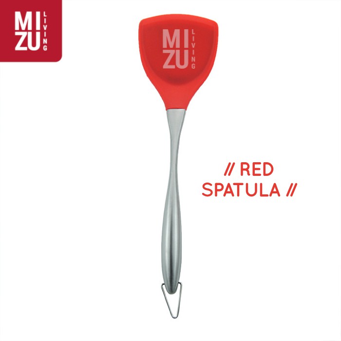 SILIRON Silicone Spatula Kitchen Set Sutil Gagang Stainless Steel Handle BPA-FREE-RED SPATULA