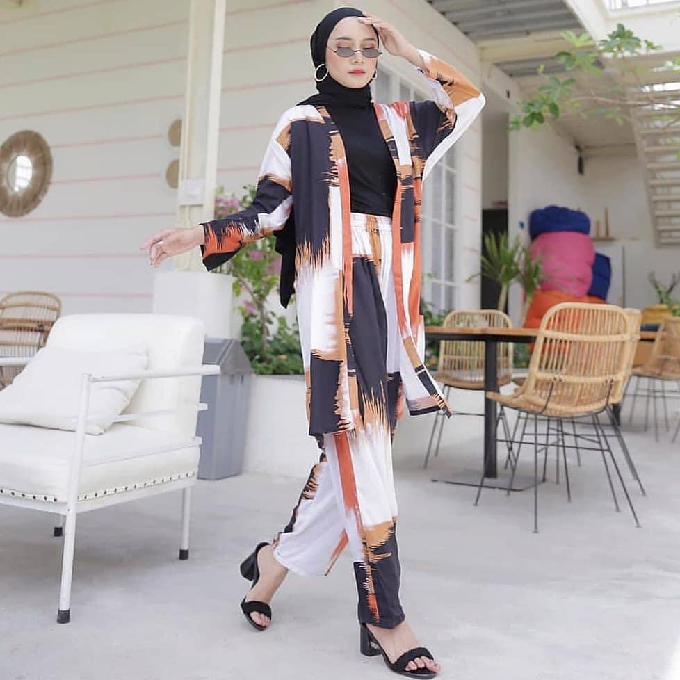 1KG MUAT 4SET | LEAFY ONE SET RAYON PREMIUM DAILY SET HITS SELEBGRAM FASHION WANITA MUSLIMAH