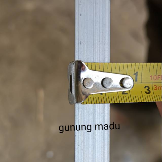 LIS SIKU  ALUMINIUM  1CM x 1CM HARGA  PER 1 METER x 3 BATANG 