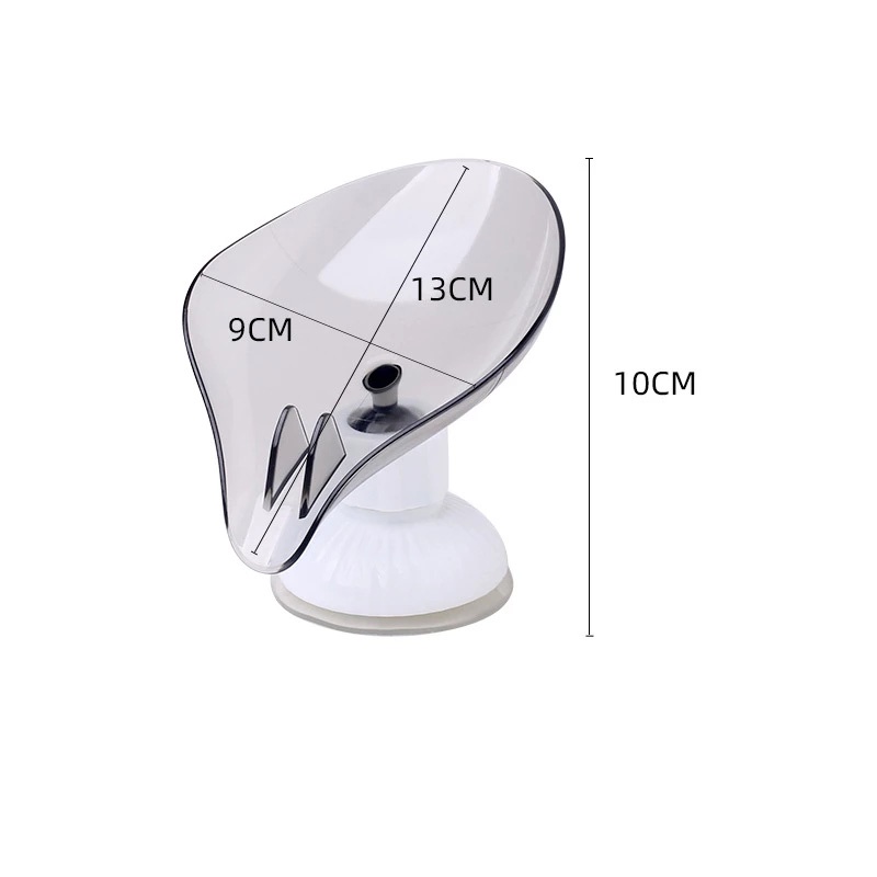 Rak Sabun Bentuk Daun Dengan Suction Cup Dapat Diputar Untuk Dapur / Kamar Mandi