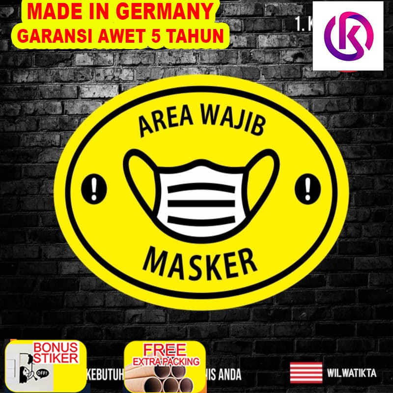 

Murah Stiker Sign Wajib Masker WMB - WMB-1