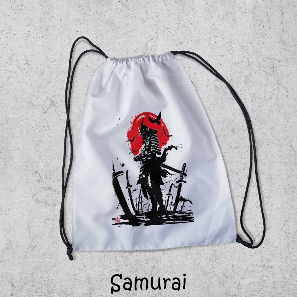 Tas Serut Samurai String Bag Bts Muat Banyak Barang Ukuran 36 X 31 Cm | Devva.Id