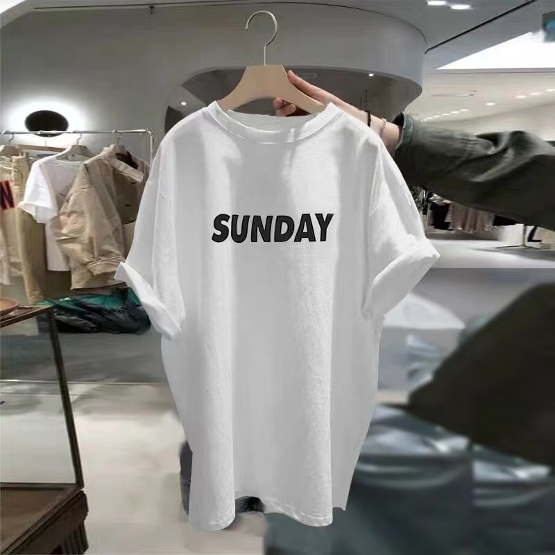 kaos atasan wanita/T-shirt fashion impo/baju cewe oversize/SUNDAY KAOS(realpict)