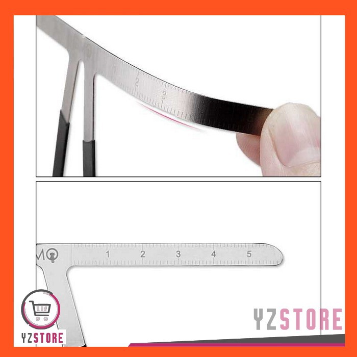 Penggaris Alis Eyebrow Ruler Measure Shaping Tool Alat bantu Sulam Alis FREE BOX CASE YZ38