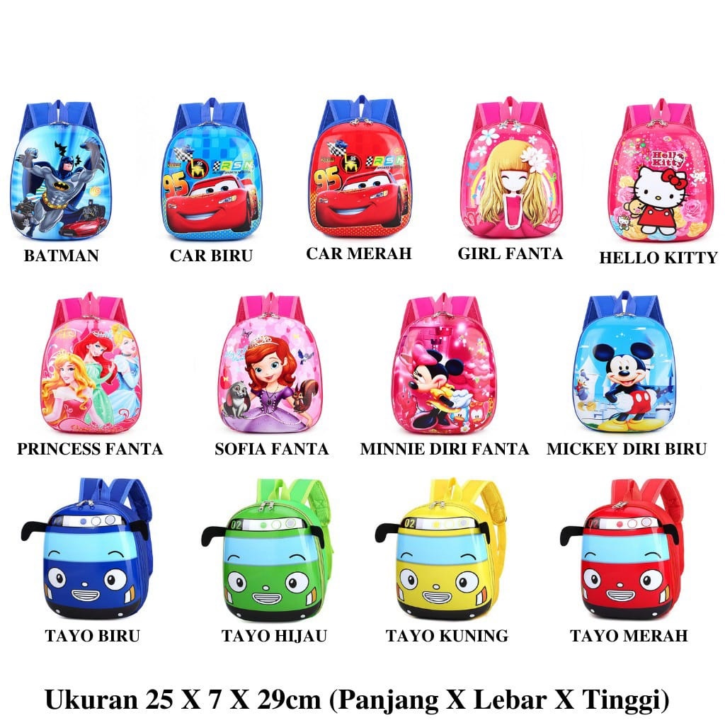 Premium Mouseman - Tas Sekolah Paud Tas Ransel Telur Anak Tas Anak Hardcase Tas Sekolah Anak Tas