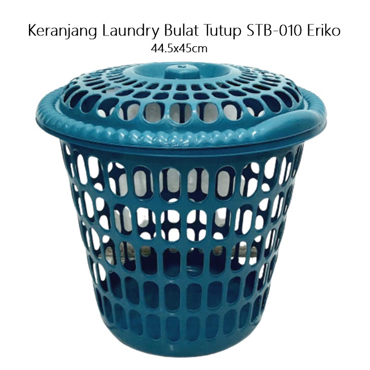 Keranjang Laundry Bulat Tutup STB-010 Eriko