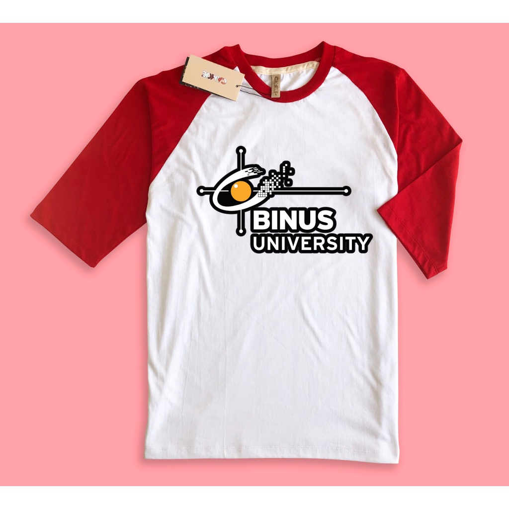 Kaos Raglan Binus University bina nusantara