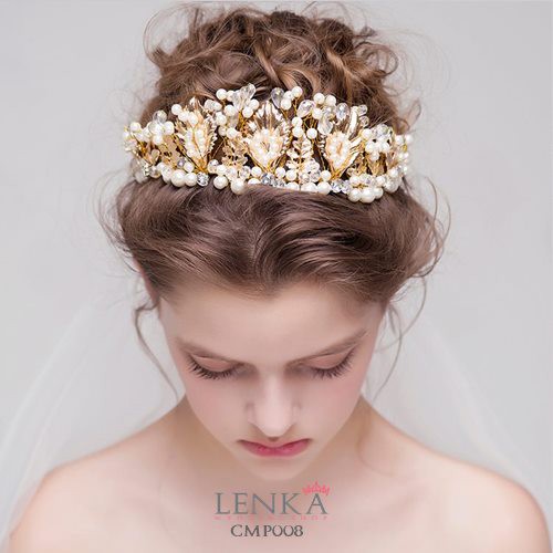 [BISA COD] TIARA CROWN WEDDING MAHKOTA PENGANTIN AKSESORIS PESTA CMP008