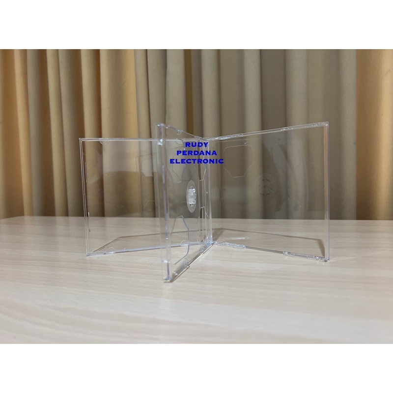 CD CASE DOUBLE COVER TEMPAT CD VCD DVD 2 SISI MIKA TRANSPARAN GT-PRO