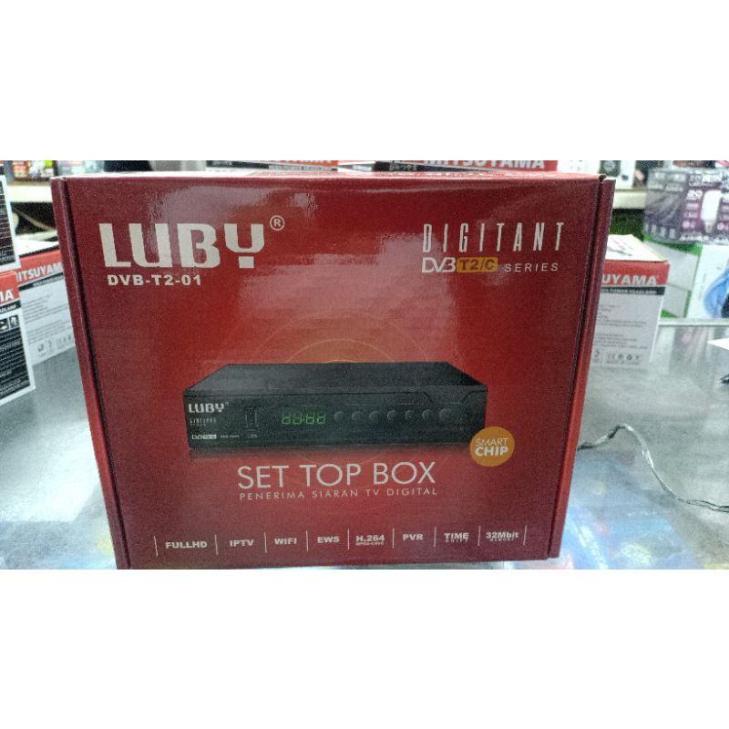 ￼LUBY SET TOP BOX DVB T2 01 TV SIARAN DIGITAL RECEIVER STB BISA YT &amp; REC - SET TOP BOX LUBY DVD-T2-01