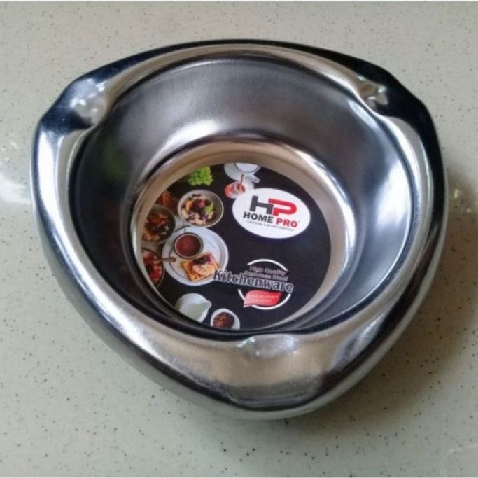 Asbak Stainless Steel Tebal Anti Karat 12cm