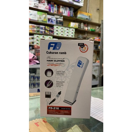 cukuran rambut cas tanpa kabel FD 216 / alat cukur portabel