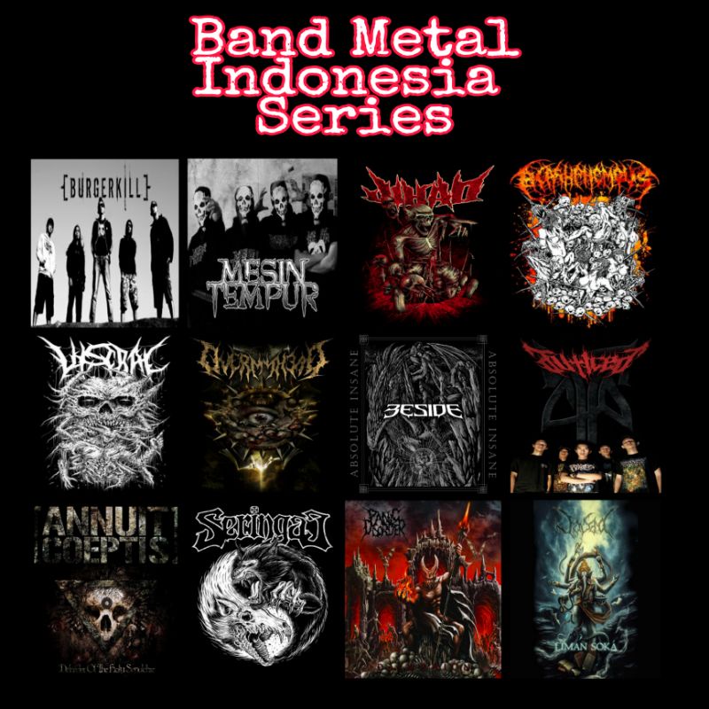 [BISA COD] Poster Aesthetic Vintage Band Metal Indonesia/Poster Dekorasi Dinding