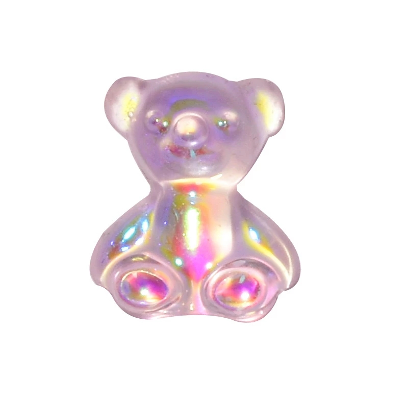 10pcs 8x10mm Stiker Kristal Glitter Bentuk Beruang 3d Untuk Dekorasi Nail Art