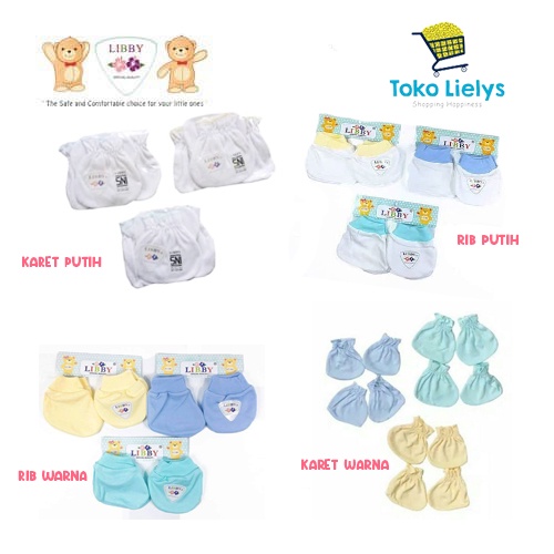 1 SET LIBBY SARUNG TANGAN DAN KAKI BAYI NEW BORN