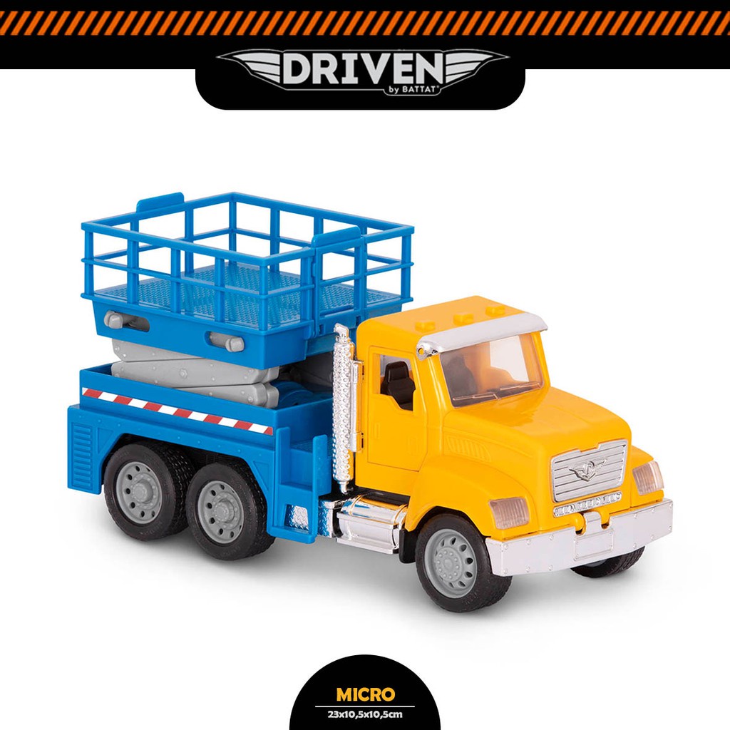 DRIVEN BY BATTAT Micro Series Micro Scissor Lift Truck Mainan Mobil