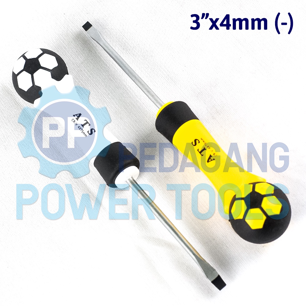 ATS OBENG BOLA 3 INCH MINUS 4 MM GAGANG PLASTIK MIN RADIO SCREWDRIVER