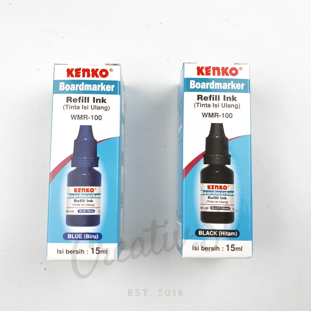 

KENKO Tinta Spidol Board Marker White Board Refill Ink Wmr-100 15 Ml Hitam Biru