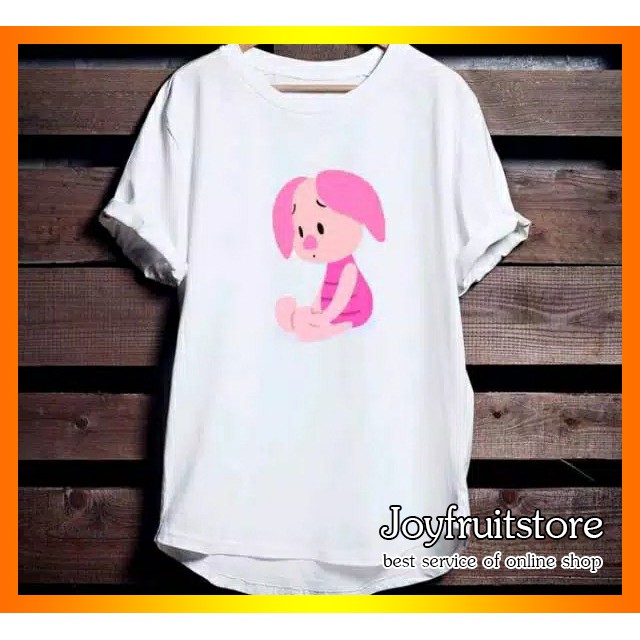 KAOS KATUN SAD PIGLET TERSEDIA SIZE ANAK DAN DEWASA S-2XL