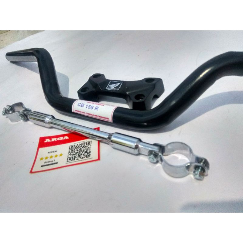 STANG STIR SETIR MOTOR CB 150 R CBR CROME/ HITAM MURAH / SET STABILIZER RAISER TUTUP STANG