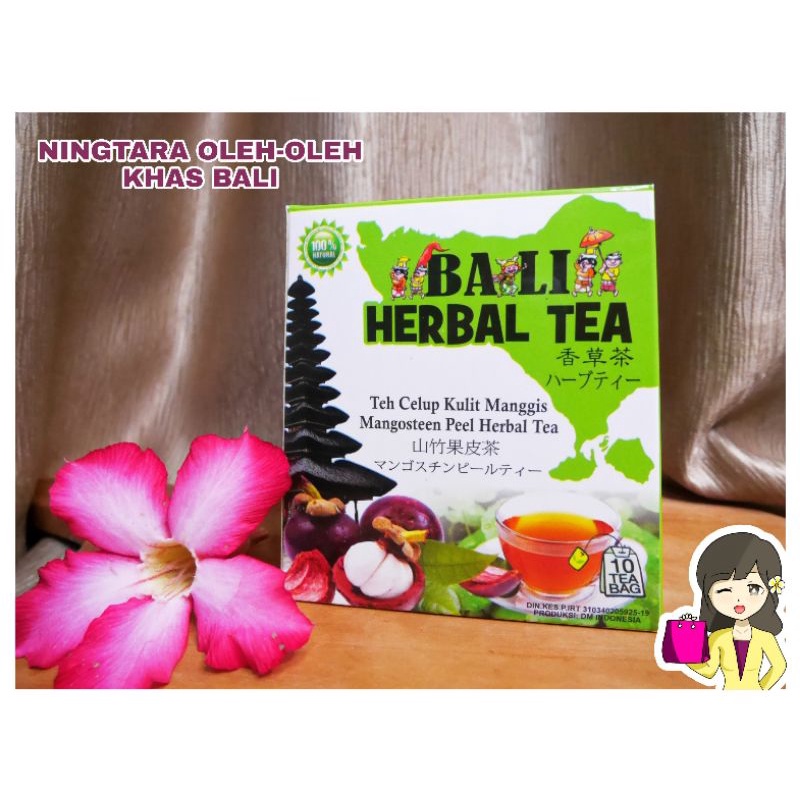 BALI HERBAL TEA MANGOSTEEN PEEL, ROSELLE BLEND, HIBISCUS SABDARIFFA, GRAVIOLA LEAVES, MORINGA (TEH CELUP KULIT MANGGIS, BUNGA ROSELLA, DAUN SIRSAK, DAUN KELOR)