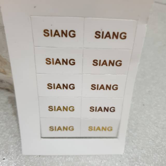 

Stiker transparant tulisan emas isi 10 pcs