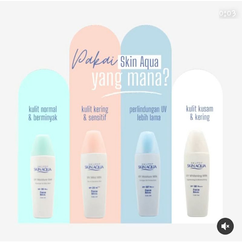 Skinaqua Skin Aqua Sublock Sunprotect UV Moisture Milk SPF 50 | Whitening Milk | Mild Milk | Moisture Gel