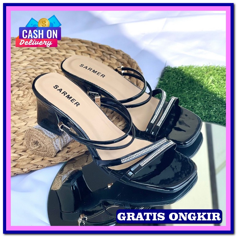 Sepatu Heels Wanita Sepatu Heels Terbaru Sepatu Heels Import Bangkok S Sarmer - Exeline Heels Black