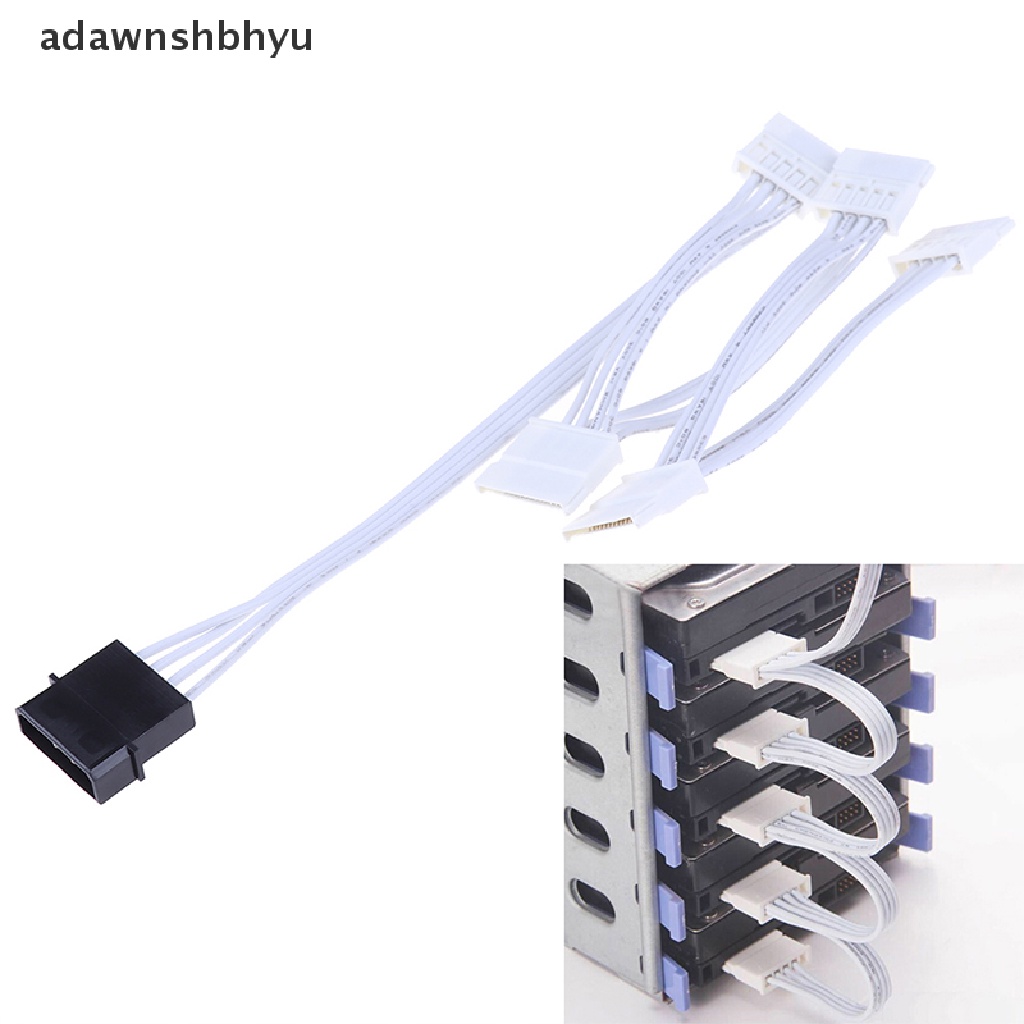 Adaptor adawnshbhyu IDE Molex 4Pin to SATA 1sampai5 Splitter Hardisk Power Extension Kabel