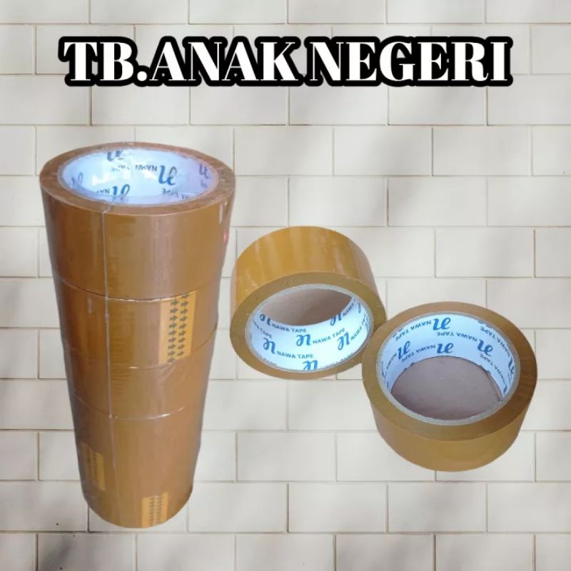 

Promo lakban bening coklat murah 45mm X 90 yard kualitas daimaru harga 1 roll / 6 pcs