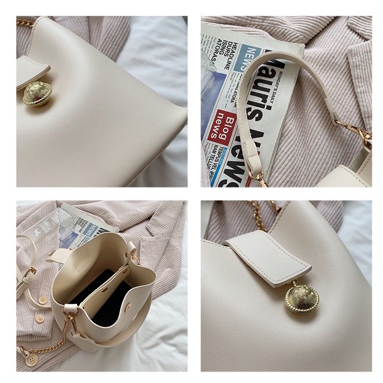 BJ43053 - BEIGE/BLACK/COFFEE/PINK/YELLOW - TAS SLEMPANG TOTEBAG HANDBAG WANITA FASHION IMPORT MODIS ELEGAN TERMURAH TERLARIS TERBARU BAGSTORE JAKARTA TAS BATAM BQ3053 LT1605 EL4712 JT0832