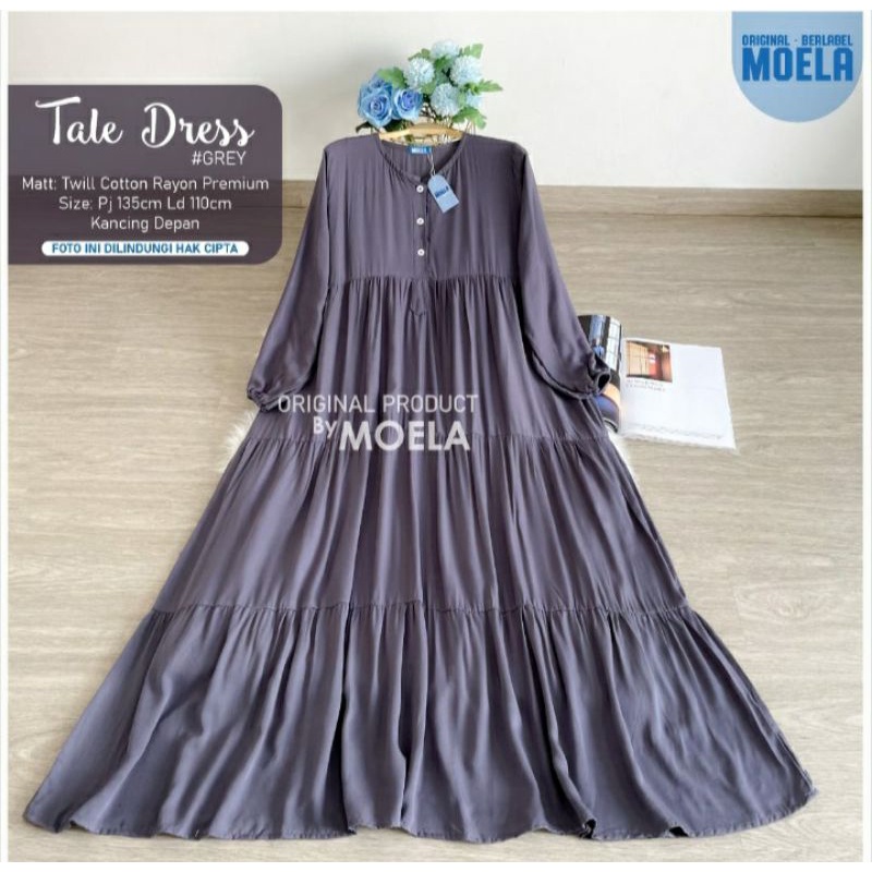 TALE DRESS GREY BY MOELA / LOTILA MIDI BRICK MOELA