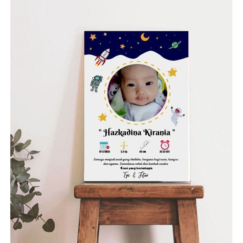 HOSPITAL BIO DATA ANAK LUCU MURAH /Kafo bayi papan nama/papan nama bayi/BIO DATA BABY BORN/ baby bor