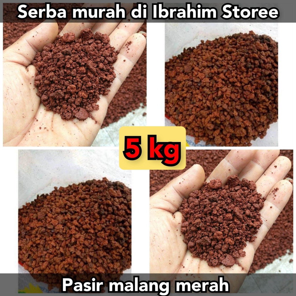 pasir malang merah 5 KG /pasir aquascape/Pasir malang merah / murah pasir hias aquarium /pasir malan