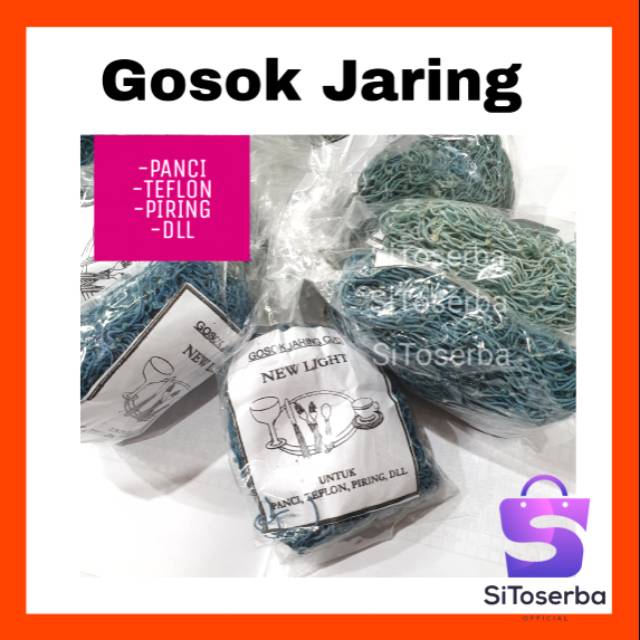 2 PCS GOSOK JARING PREMIUM CUCI PIRING DAN TEFLON - GOSOK JARING JALA NILON - GOSOK PIRING SPON CUCI PIRING PEMBERIH PIRING - SPON SPONS CUCI PIRING